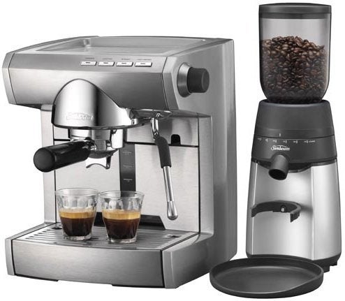 Grinder maker directly gently espresso and grinds coffee grinder the evenly  beans  into  coffee Coffee